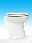 DELUXE  FLUSH ELECTRIC TOILET Sea or river water flush models, 24 volt dc Angled back for easy mounting against a sloping surface. - Jabsco 58220-1024