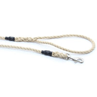 8mm Dog Lead with Clip 1.5m Hemp - 8MM DOG LEAD WITH CLIP 1.5M HE