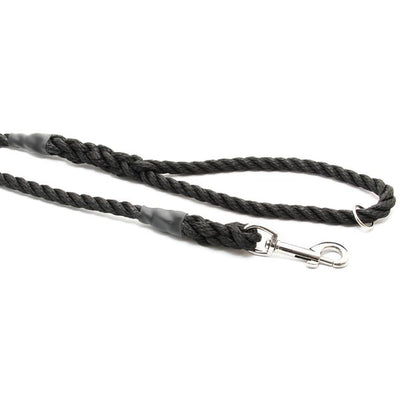 8mm Dog Lead with Clip 1.5m Black - 8MM CLIP LEAD 1.5M BLACK