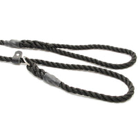 8mm Slip Dog Lead 1.5m Black - 8MM SLIP DOG LEAD 1.5M BLACK
