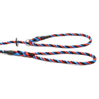 8mm Slip Dog Lead 1.5m Red Black and Blue - 8MM SLIP DOG LEAD 1.5M RED BLA