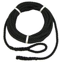 Rope Mooring 12mm x 8.5m Black - 12MM SYNTH ROPE BLK