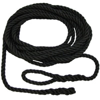 Rope Mooring 14mm x 8.5m Black - 14MM SYNTHETIC BLACK
