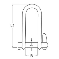 Proboat Standard Stainless Steel Key Pin Shackles