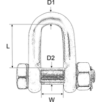 Proboat Standard Load Rated Stainless St Safety D Shackles