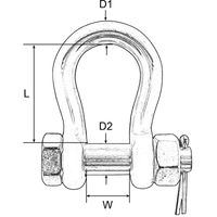 Proboat Standard Load Rated St St Safety Bow Shackles
