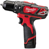 Milwaukee M12 Sub Compact Percussion Drill 2x Battery, Charger & Case