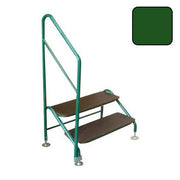 Free-Standing 2 Tread Step Green - 2 TREAD DELUXE G F/S