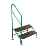 AG Freestanding 2 Tread Step with Green Plascoat 571 Finish