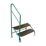 AG Freestanding 2 Tread Step with Green Plascoat 571 Finish