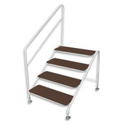 Free-Standing 4 Tread Step White - 4 TREAD DELUXE F/S