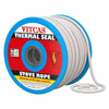 Glass Fibre Stove Rope (Soft) 6mm White 50 Metre Roll - S-G/RS/W6