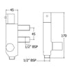 AG Vertical Thermostatic Shower Mixer VVERT01