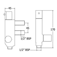 AG Vertical Thermostatic Shower Mixer VVERT01