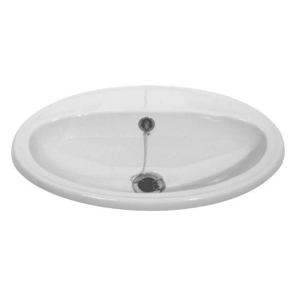 Oval Inset Basin White - B2250A900