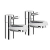 Risby Lever Style Basin Taps (Pair) Chrome - GBB02