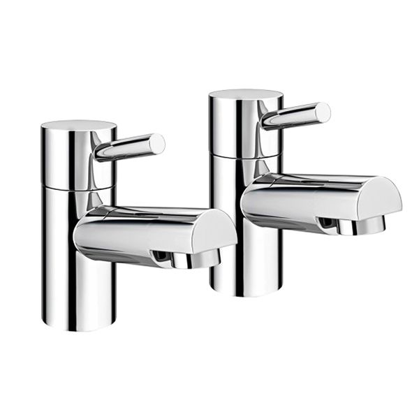 Risby Lever Style Basin Taps (Pair) Chrome - GBB02