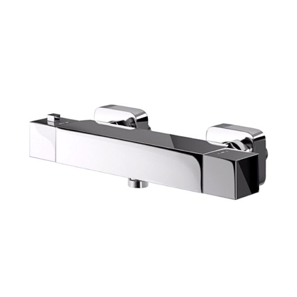 Horizontal Square Thermostatic Shower Mixer Valve Chrome - SMV004