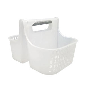 White Plastic Double Compartment Carry Caddy Organiser BA1619