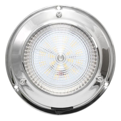 12V Stainless Steel Dome Light Warm White LED 106mm 3