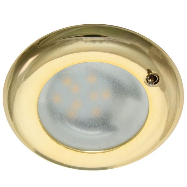 LED Brass Downlight Flush Mount with Switch 8-28V - 00149-WSD