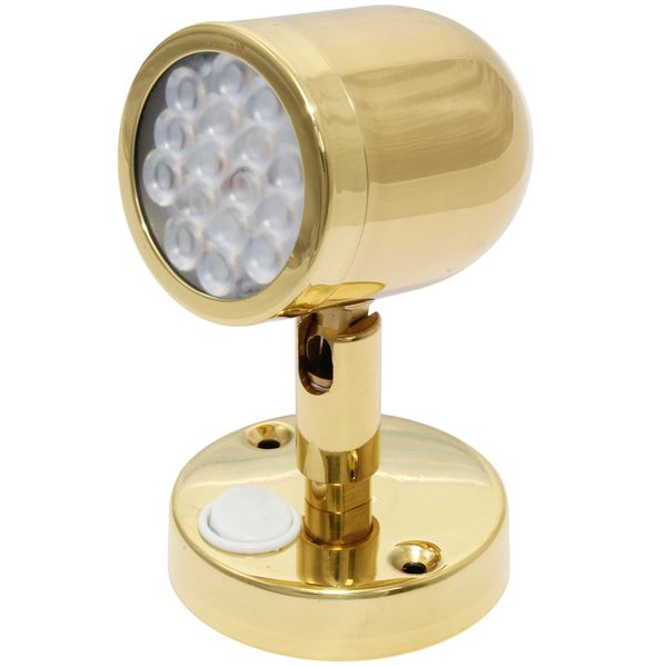 LED Adjustable Reading Light Brass 8-30V - 00922-BSD30