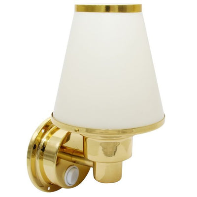 12V LED Brass Interior Wall Light Plastic Shade - 00955-LD
