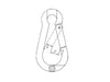 Carbine Hooks Classic Galvanized - by Talamex