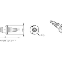 One-way Hose Fitting - by Talamex