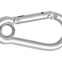 Carabiner With Eyelet And Locking Bar - by Talamex