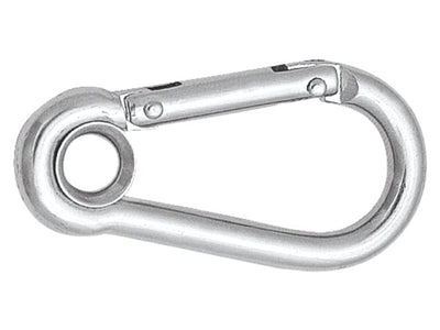 Carabiner With Eyelet And Locking Bar - by Talamex