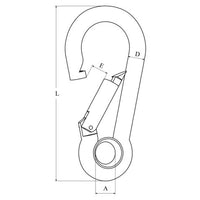 Carbine Hooks Classic With Eye - by Talamex