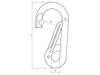 Carbine Hooks Oval With Eye - by Talamex