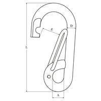 Carbine Hooks Oval With Eye - by Talamex