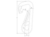 Carbine Hooks Asymmetric With Eye - by Talamex