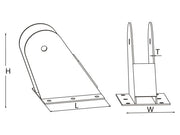 Masts and mast base  For Motor Craft - by Talamex