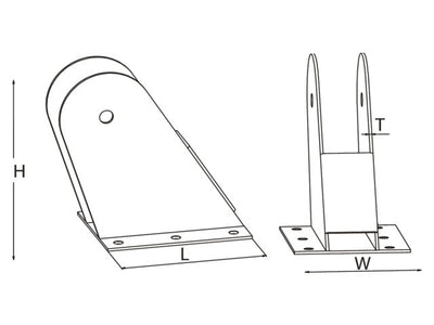 Masts and mast base  For Motor Craft - by Talamex