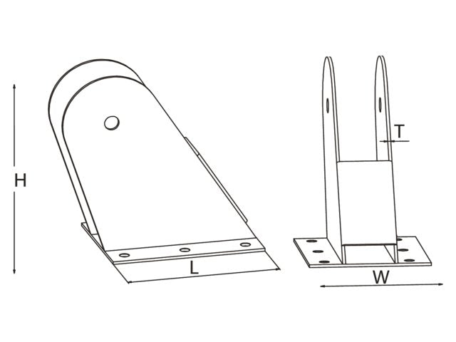 Masts and mast base  For Motor Craft - by Talamex