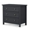 Maine 3 Drawer Chest Unit Anthracite Lacquer