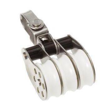 Stainless Block Triple Swivel 35mm - ChasNewensMarine