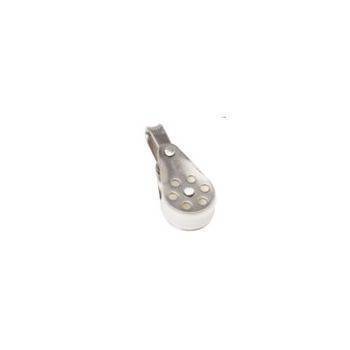 Stainless Block Single Fix Eye/Becket 45mm - ChasNewensMarine
