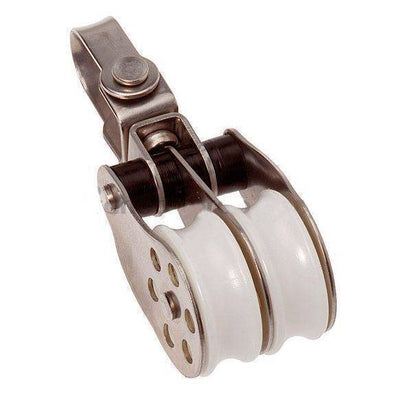 Stainless Block Double Swivel 45mm - ChasNewensMarine