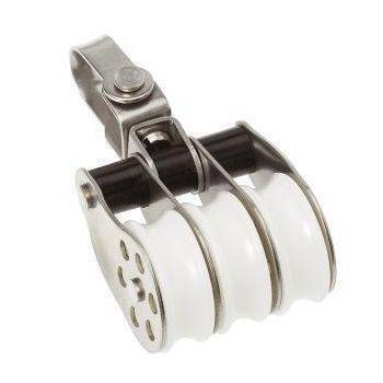 Stainless Block Triple Swivel 45mm - ChasNewensMarine