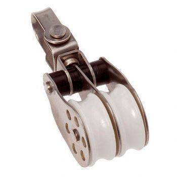 Stainless Ball Bearing Block Double Swivel 45mm - ChasNewensMarine
