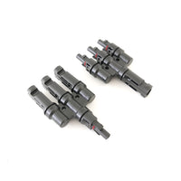 MC4 T-Branch Connector Pair, 3-to-1 branch circuit