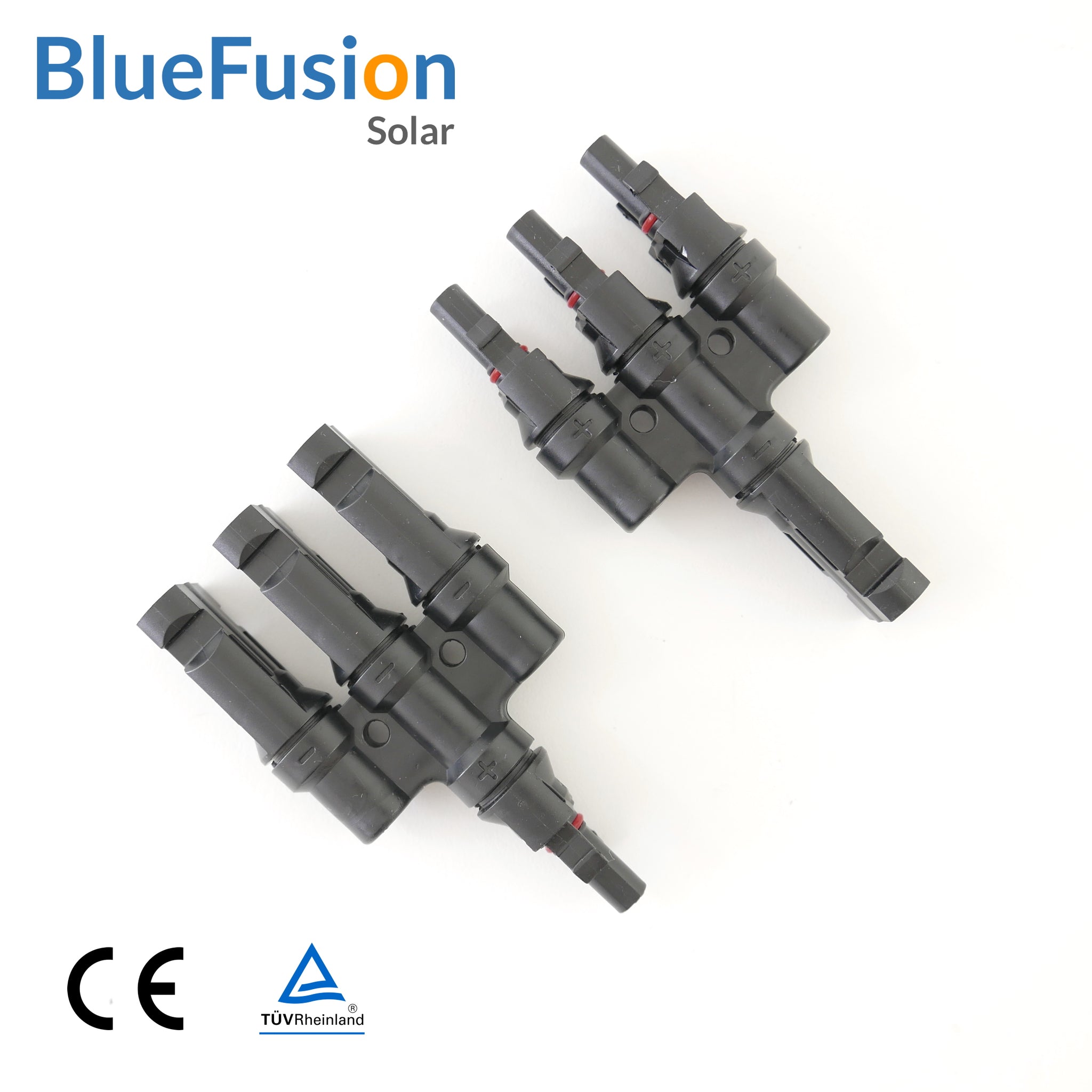 MC4 T-Branch Connector Pair, 3-to-1 branch circuit