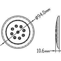 LED Slim Cabin Ceiling Light, 94mm(Dia.), 12VDC