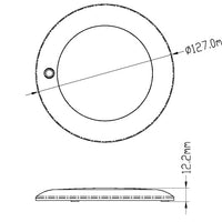 Slim LED Cabin Ceiling Light w/ Switch, 10-30V DC