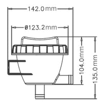 Cooling Water Strainer, 0.5L Capacity, Fits 19mm Hose