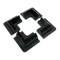 Solar Panel 4 Corner Brackets, Black